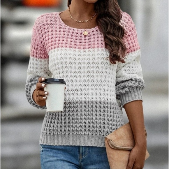 New  knit color block sweater - Picture 6 of 6